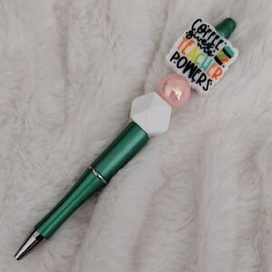 Green and White Teacher Pen